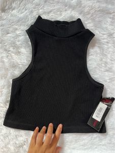 Black Turtle Neck Tank Top❤️