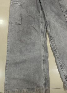 Grey Wash Cargo Pants