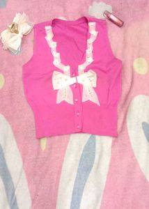 Pink Bow Top