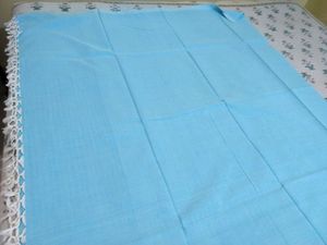Sky Blue Plain Chadar Bhagalpuri