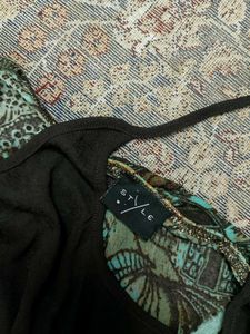 Y2k Patterned Halter Top.