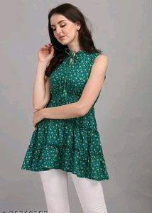 Green Kurti Style Top