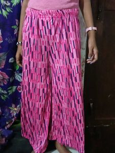 Pink Striped Palazzo Pants