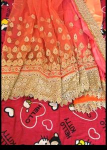 Wedding Wear Pretty Saree With Stitched Blouse