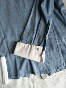 Blue Slim-fit Formal Shirt