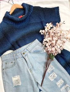 B2G2 🎁Blue Knitted Top E