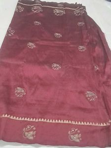 Elegant Maroon Saree