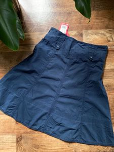 Navy A-Line Skirt