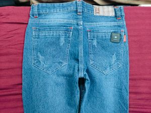 Navy Blue Fitted Jeans