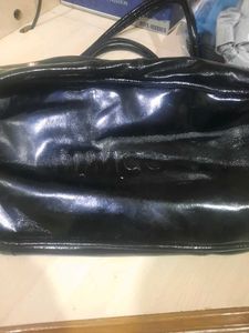 Shiny Navy Blak Bag