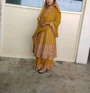 Pure Crepe Dress Pepulam With Plazo