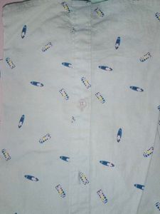 Surfboard Print Button-Down Shirt
