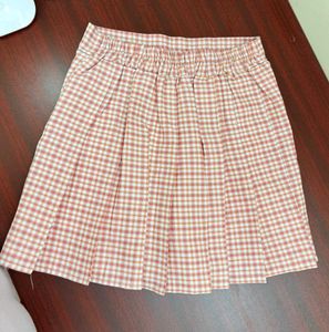 Plaid Pleated Skirt