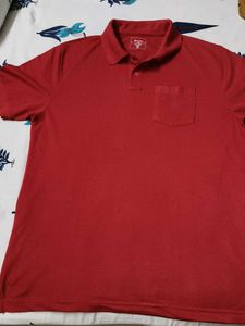 Easybuy Men Classic Collar Red Tshirt