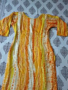 Tie And Die Kurta With Plazo