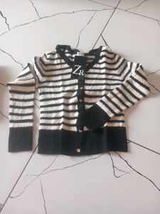 Striped Knit Cardigan