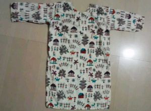 Ethnic Print Tunic Top