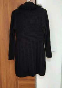 Black Knit Long Cardigan (Size 32)