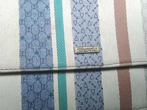 Striped Crossbody Bag with Chain