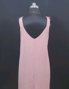 Peach Deep Neck Dress | Bust 38 | Waist 40 | Lengt