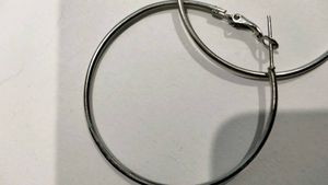 Silver Hoop Earrings Combo Of 2 Small And Big