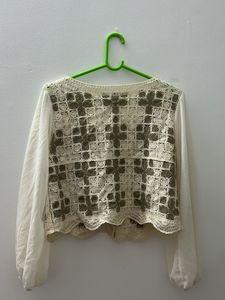 Crochet Trimmed Top