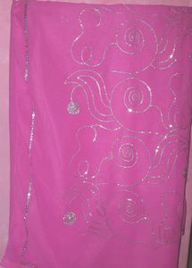Pink Sequence Saree
