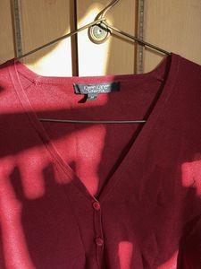 Burgundy Button-Down Top