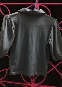 Collared Crop Top