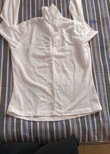 White Turtleneck Top