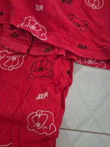 Red Dog Print Pajama Set - Comfy Loungewear