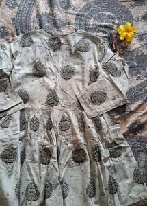 Grey Printed Kurti/Tunic | Size S (34/36)