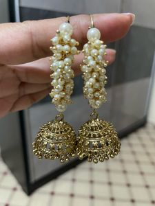 Pearl Jhumka Earrings