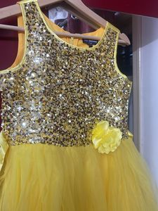 Sparkly Yellow Party Dress