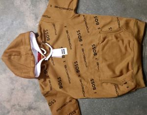 Porsche Boss Hoodie light coffee colour
