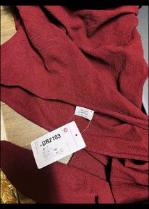 Burgundy One Shoulder Bow Dress