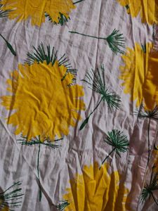 Yellow Floral Print Cover-Up