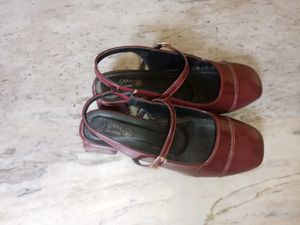 Burgundy Mary Jane Heels