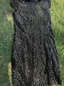 Elegant Black Velvet Dress
