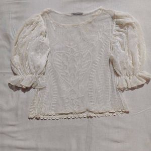 ZARA TOP FOR WOMEN WITH PUFFER SLEEVES