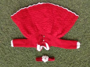 Baby Sweater With Hairband