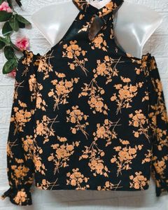 🎁Buy 2 Get 1 Free 🎁 Floral Cold Shoulder Top