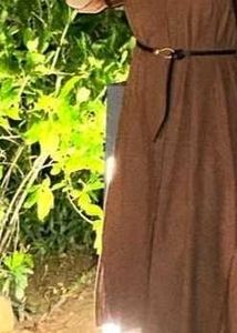 Brown Midi Dress (Belt Not Available)