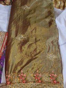 Elegant Embroidered Sarees - Set of Two