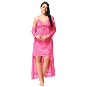 Pink Satin Lingerie Set