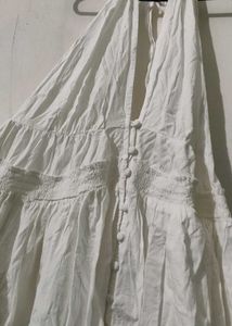 White Halter Dress