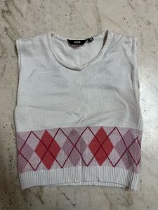 Denim Striped Pinafore Dress