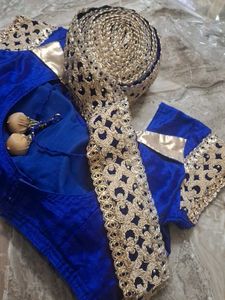Royal Blue Embellished Blouse