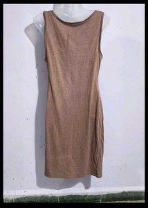 Casual Brown Tank Dress