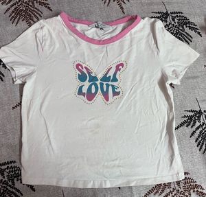 White Crop Tee